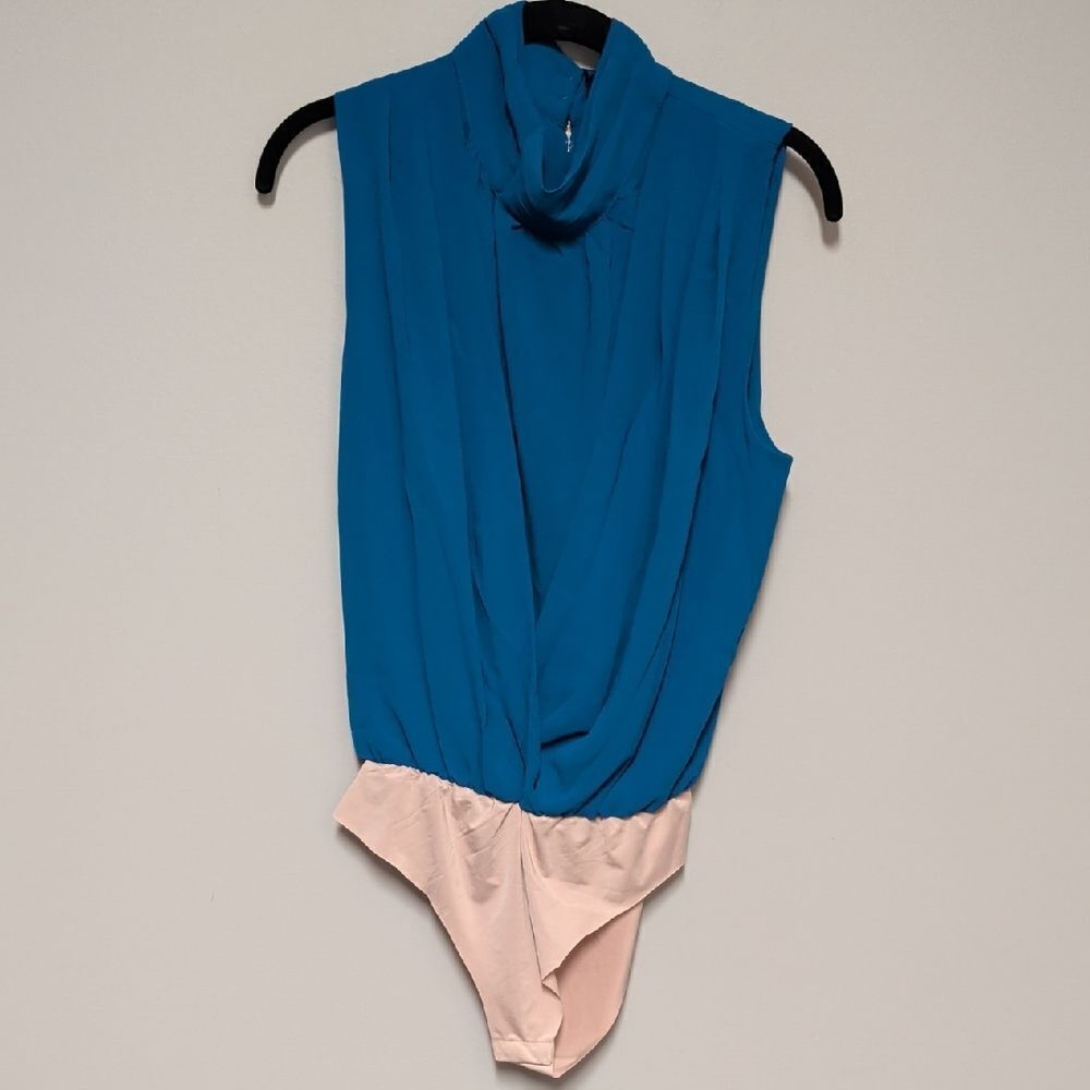 Blue and Pink Women's Bodysuit